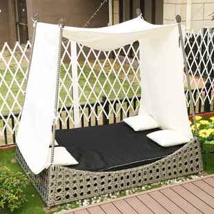 GEZ室外藤躺椅庭温泉院池遮阳阳台浪漫棚夏季 海边躺假床度椅情侣