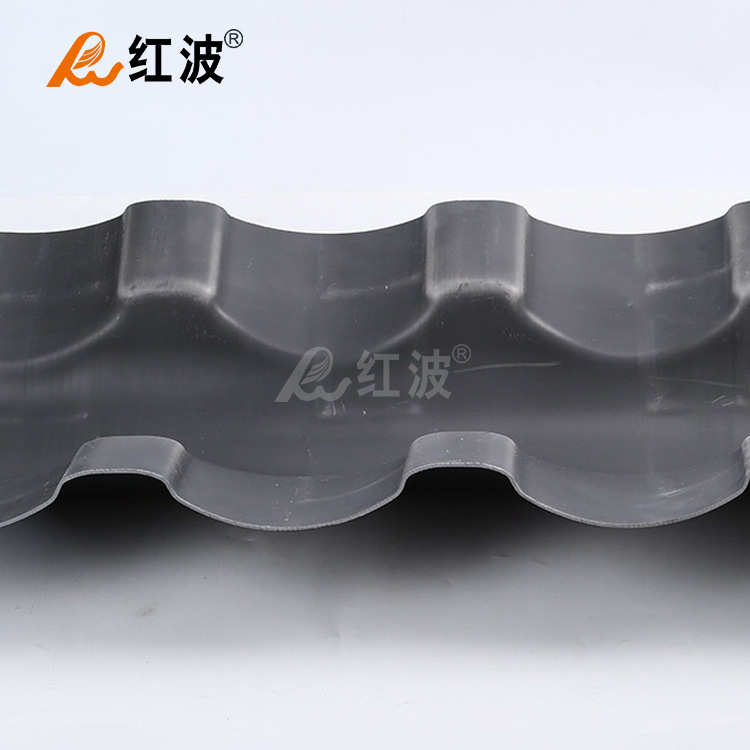 佛山红波厂家 PVC树脂瓦135°正脊瓦屋面脊瓦拼接合成树脂瓦配件