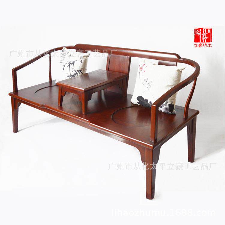 广州竹家具厂加工椅子竹长椅竹双人茶椅竹靠椅等候椅新中式禅椅