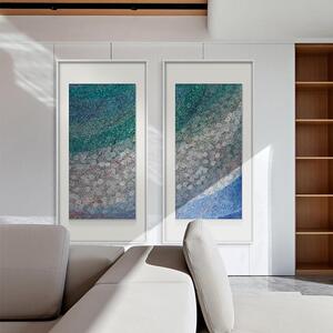 星河映海 现代简约玄关装饰画轻奢过道壁画餐厅抽象植物挂画