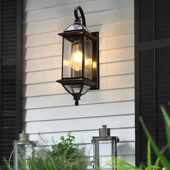 欧式 全铜户外防水壁灯入户阳台别墅花园庭院大门围墙焊锡灯 美式