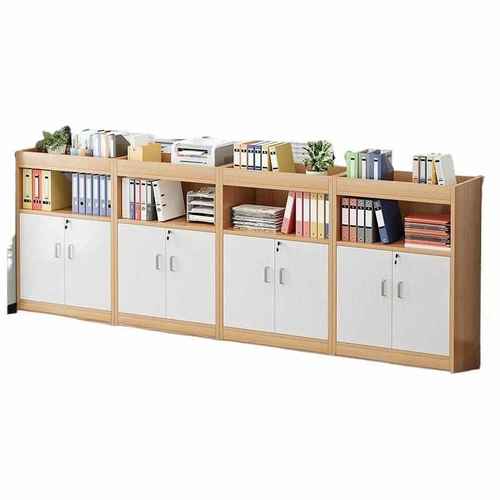 办公室文件柜木质花槽柜带锁矮柜储物柜资料柜收纳柜办公室隔断柜