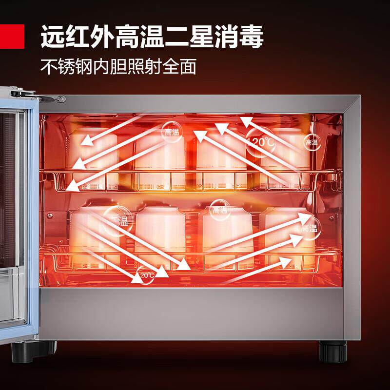 德玛仕DEMASHI二星茶具茶杯消毒柜家用小型台式商用高温消毒碗柜
