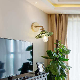 北欧日式 黄铜玻璃壁灯简约卧室床头墙壁客厅卫生间大气浴室镜前灯