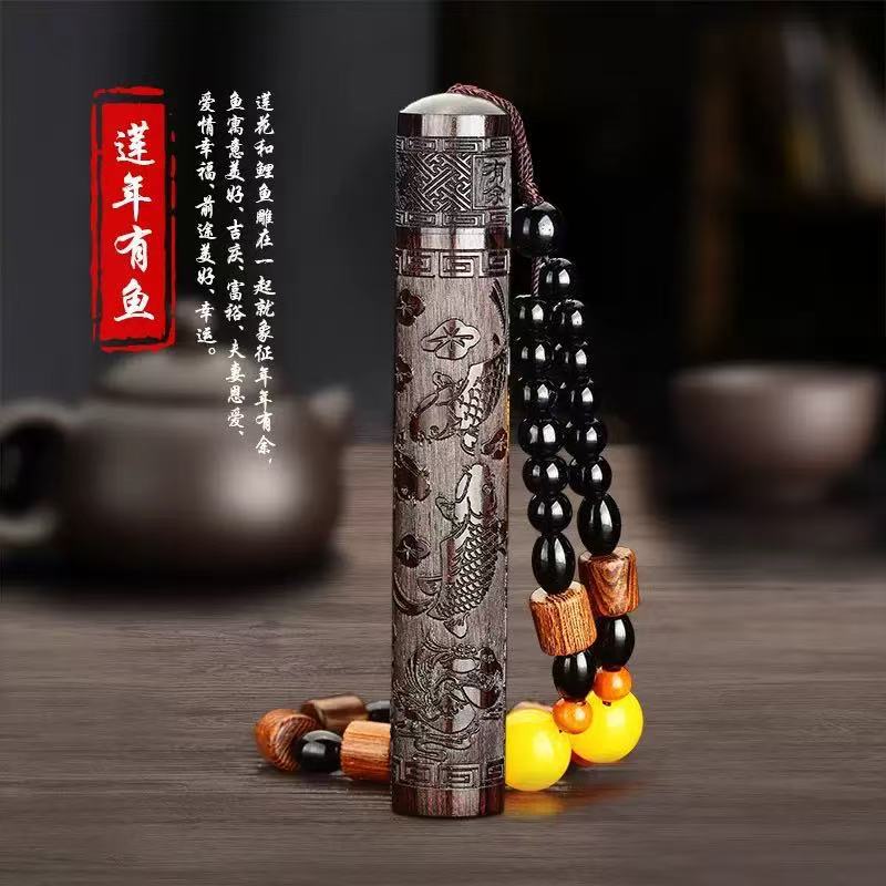 古代传统火折子点烟香器吹一吹打火机usb充电复古老式檀木送男友