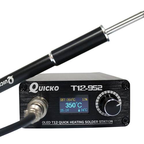 QUICKO T12-952焊台配M8金属手柄恒温速热电烙铁电子维修工具套装