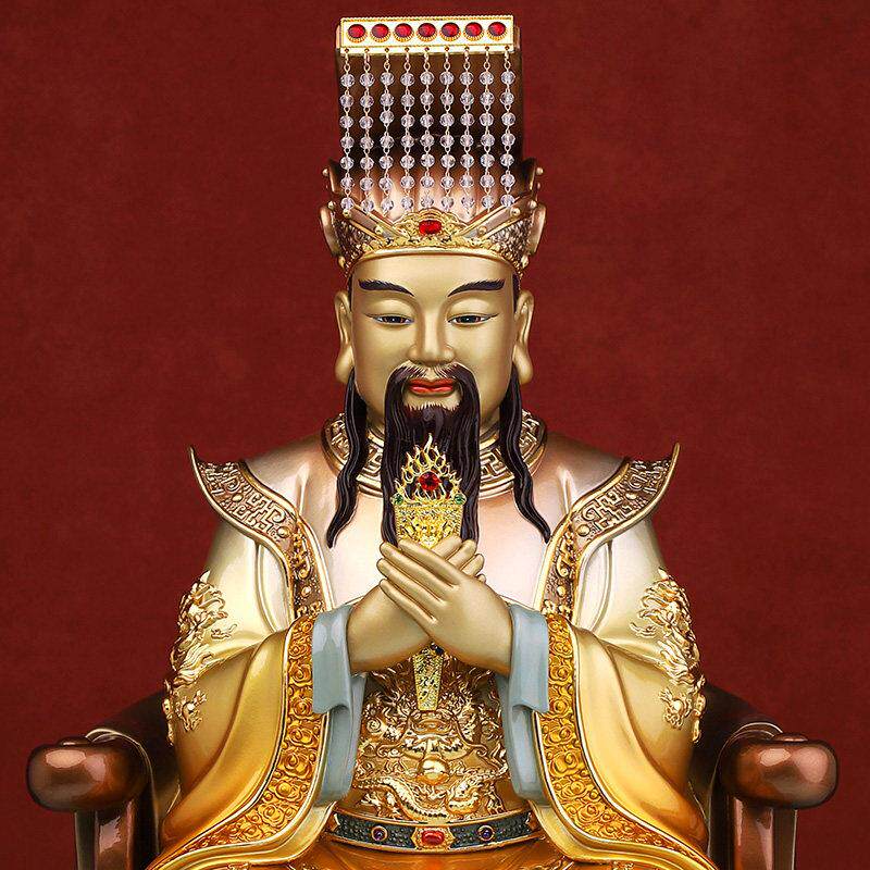 铜像玉皇大帝神像佛东岳玉帝紫薇王母娘娘瑶池金母供奉摆件家用纯