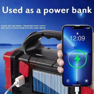 Powerful COB Gear With Light Flashlight LED Solar Work