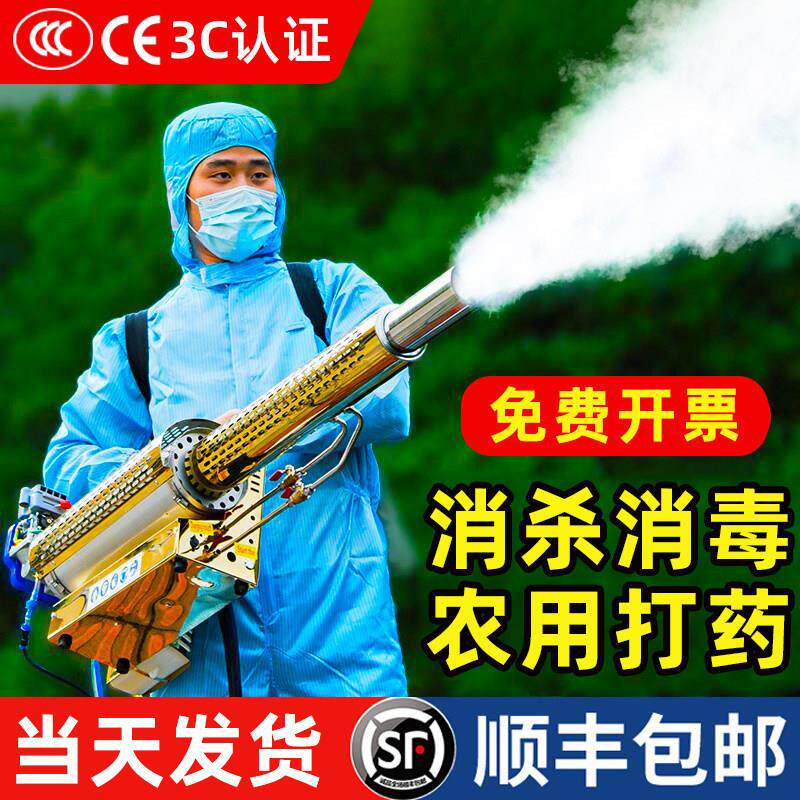 电动农用弥雾机LZ-180双管烟雾打药机 高压冷雾喷雾机便携款
