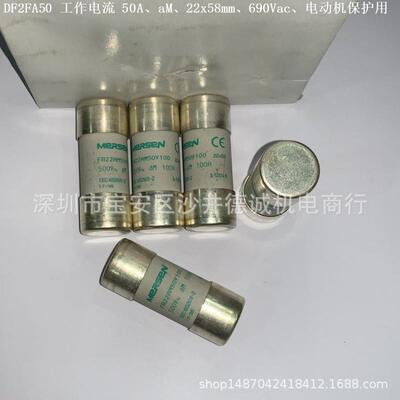 DF2FA40 陶瓷保险管 工作电流 40A、aM、690Vac、22x58mm