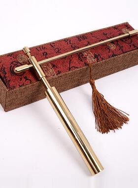 新款黄铜纯铜寻龙尺水脉仪高敏度探测棒地灵尺罗盘罗经仪指南针