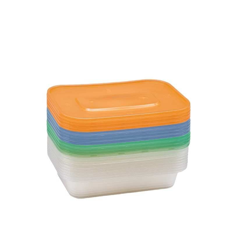 积木塑料小分彩色高盒pp桌面零件透明整理塑料盒方形盖类收纳盒