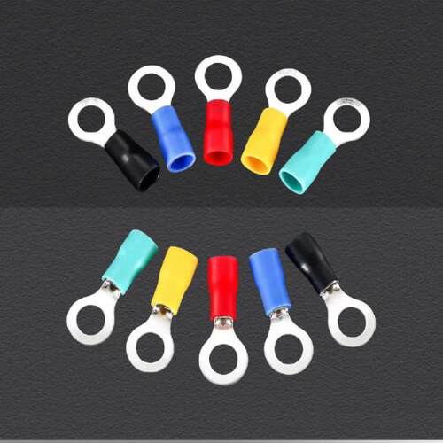 紫铜RV1.25-3/2/3.5/4/5/6/8/10圆形预绝缘冷压线鼻子OT接线端头