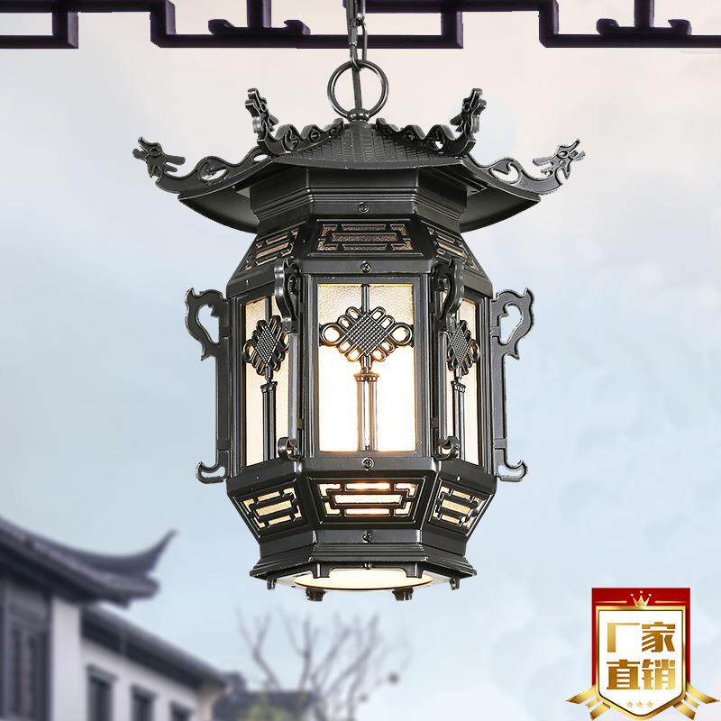 吊灯仿古门头凉亭过道阳台大门宫廷别墅灯笼廊道灯led中式风