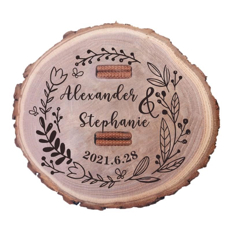 正品定制原木创意戒指盒求婚戒盒婚礼对系戒森枕首饰收纳实木戒指