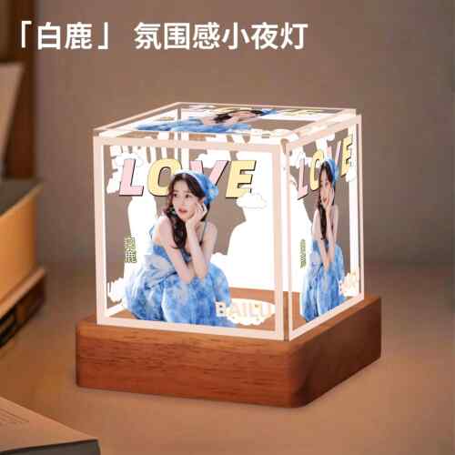 白鹿周边同款房间装饰小夜灯发光照片桌面摆件精致纪念生日礼物女