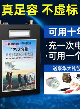 12V锂电池大容量铝电池便携超轻600Ah100安伏磷酸三元聚合物铁锂
