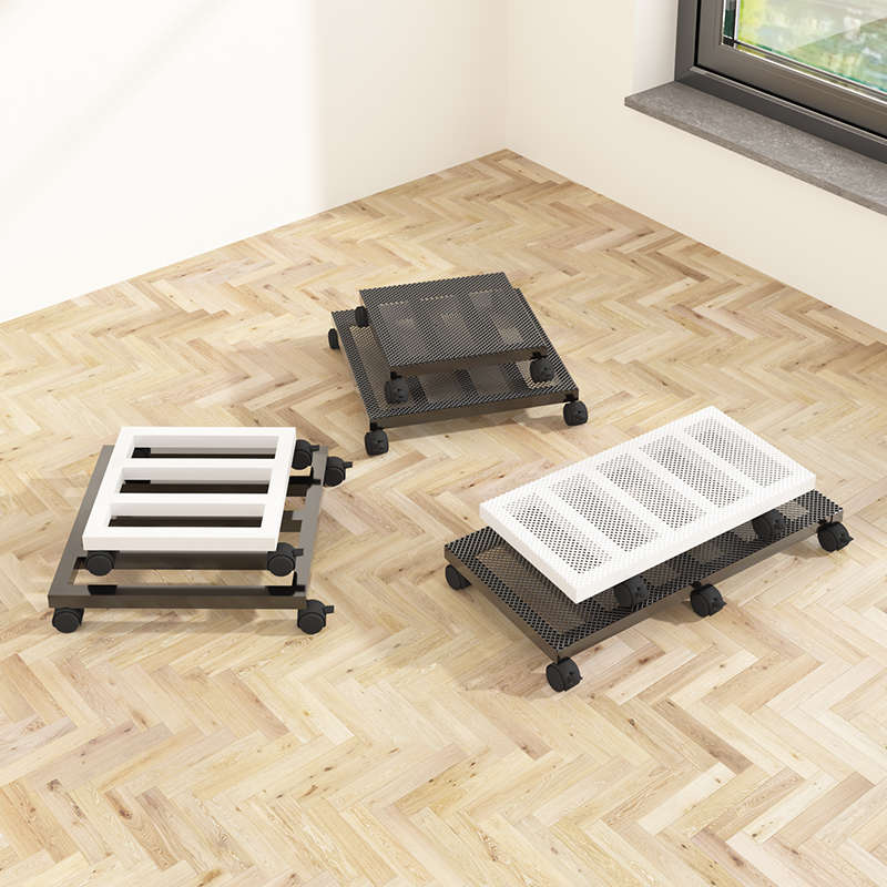 花盆托架托盘置物架子带滚轮可移动万向轮透气底座圆形方形承重