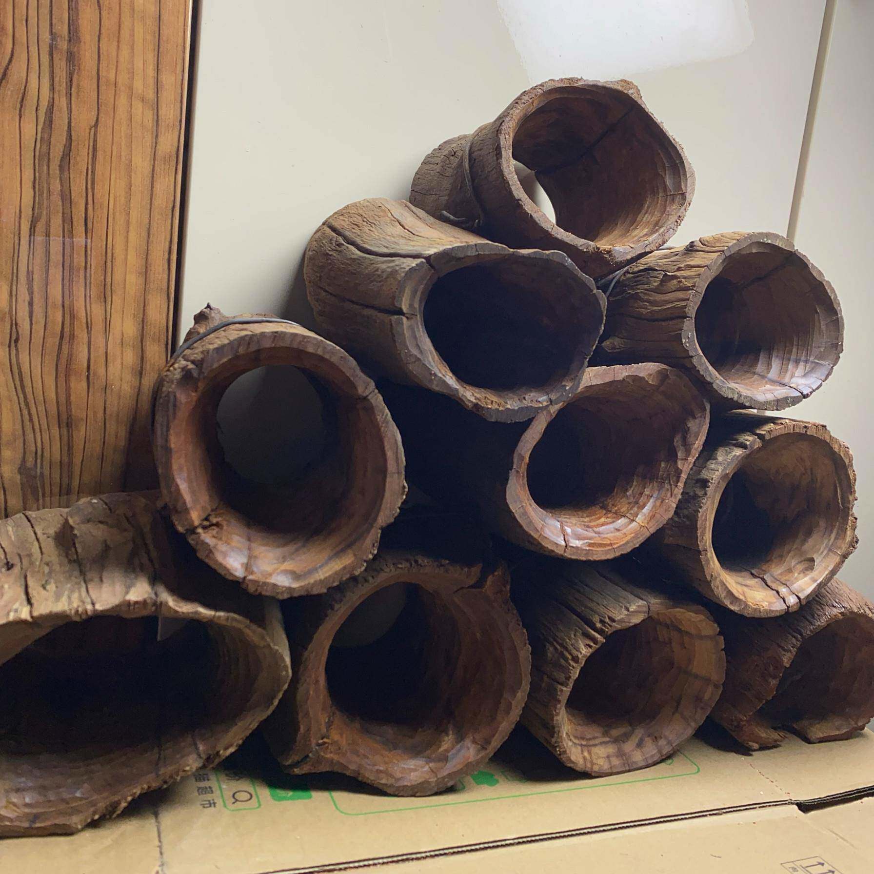 紫柚木树洞沉木寄居蟹鱼虾栖息躲避繁殖罐南美异型灯科鱼造景异形
