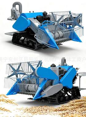 小麦大型家用全自动农用联合小型稻谷农机水田微型山地水稻收割机