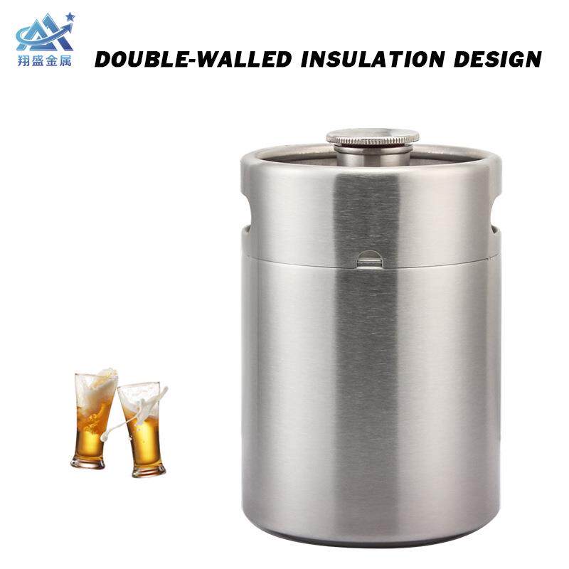 双层双壁真空保温啤酒桶304不锈钢精酿二发迷你桶Double wall keg