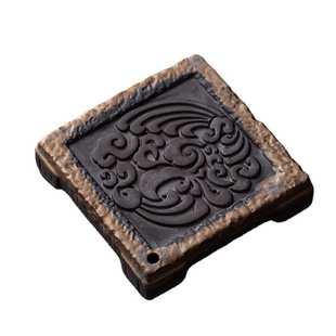 仿古汉砖茶承壶承 迷你小茶台单人干泡盘 日式 家用陶瓷茶盘储水式