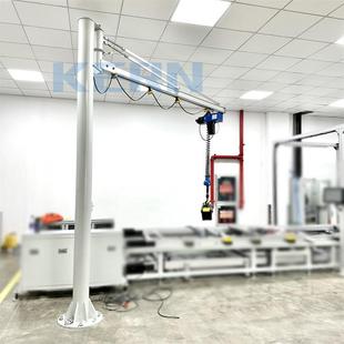 柯恩环链式 低配智能提升机搭配铝合金悬臂吊新能源储能pack线用