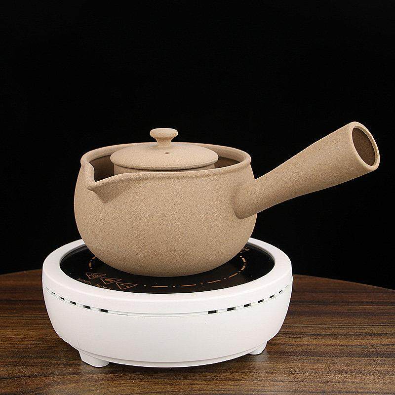 老段泥侧把泡茶壶围炉煮茶器桔普泡茶器迷你黑晶炉煮茶壶陶壶户外
