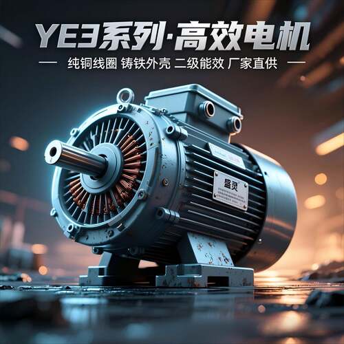 二级能效YE3系列高效三相异步电机2,2w