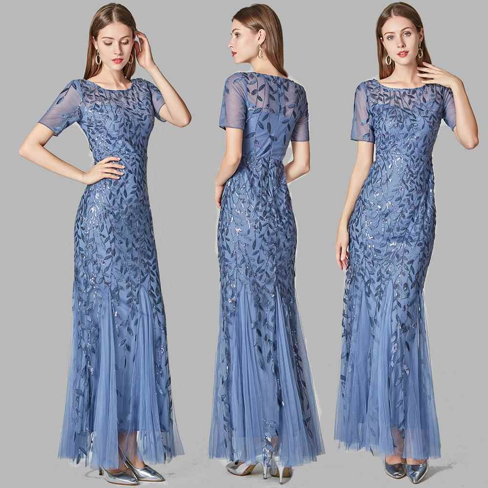 fishtail for evening host slim sequined dress mesh Banquet