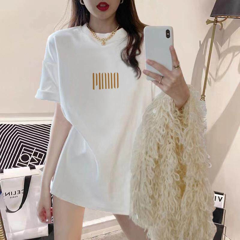 欧洲站中长版短袖T恤女2025年夏季新款设计感小众宽松韩版T恤潮