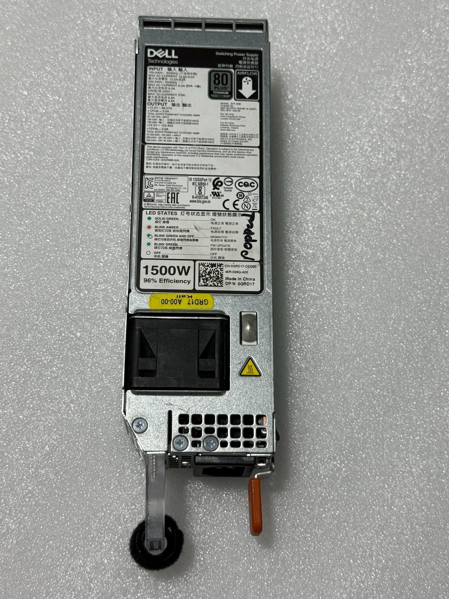 戴尔15代电源，成色一般需要联系 备件号0GRD17型号D1