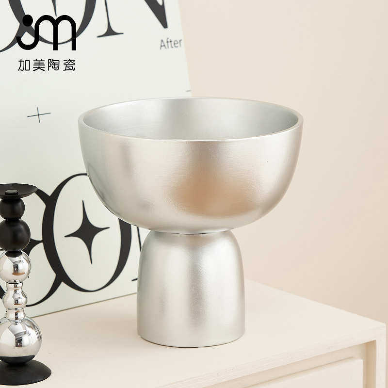 热销新中式陶瓷花盆样板房摆件简约创意蝴蝶兰盆冬青造景盆