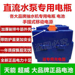 直流水泵抽水机专用电池逆变电源供电超威/天能/旭派电池通用电瓶