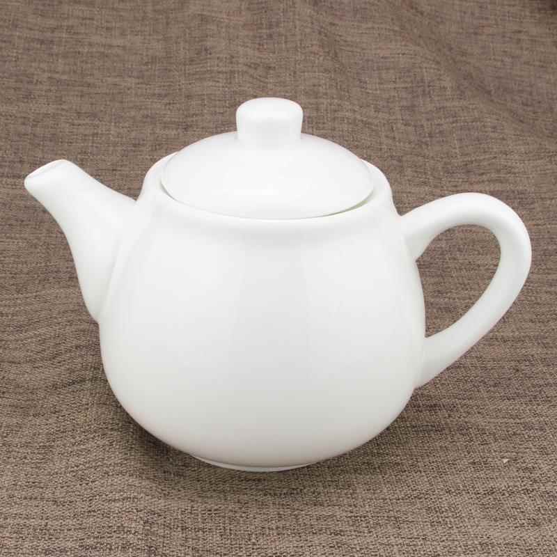 陶瓷纯白茶壶大号泡茶单壶大容量冷水壶酒店餐厅专用大同壶 包邮