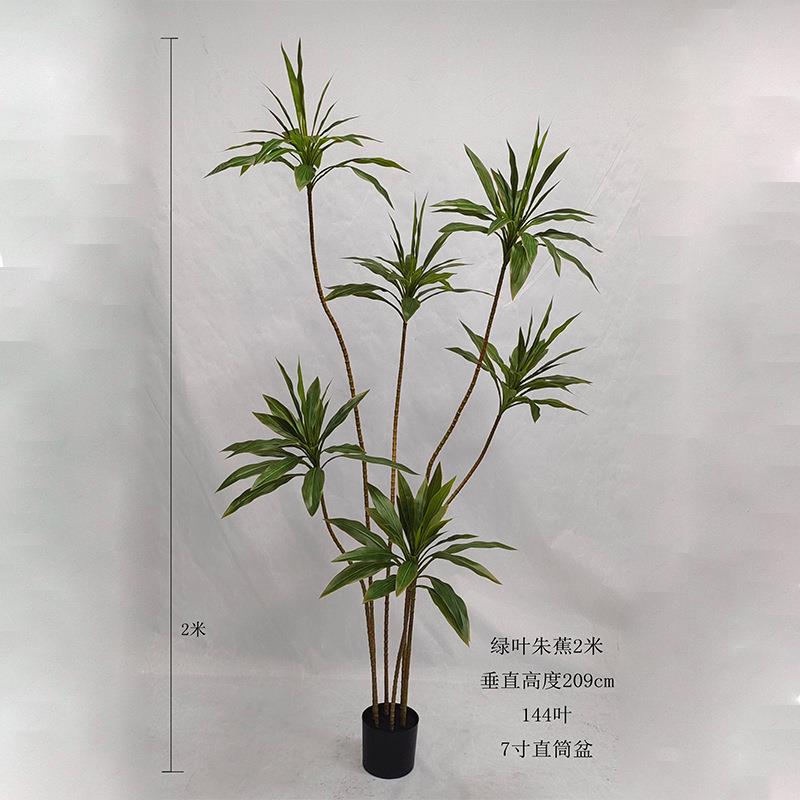 仿真朱蕉盆栽北欧人造永生朱蕉绿植客厅落地摆件摄影道具红绿铁树