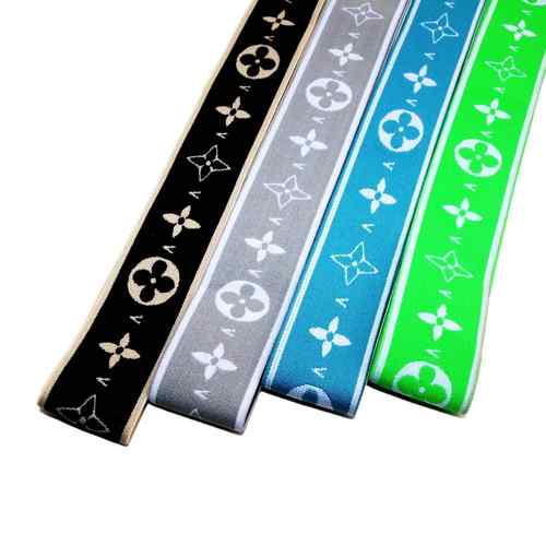 4公分电脑提花松紧带彩色高弹仿尼龙外用裤头裙腰橡筋现货出售