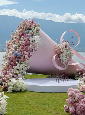 户外景区网红签到巨型花束花束摆件美丽的摄影道具布局装饰场景景