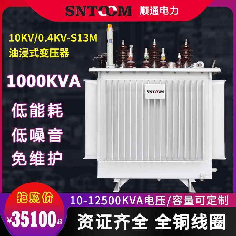 S13M大型工业油浸式电力配电变压器高压10KV250全铜315/63/315KVA