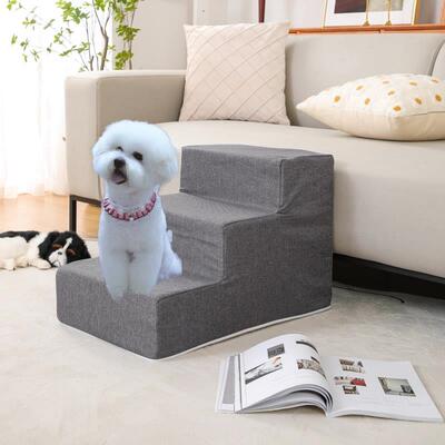 4Step Dog Stairs for Small Pets HighDensity Foam with