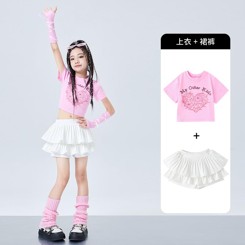 正品模女儿童爵士舞演服装潮酷时髦特走秀街舞潮服少童出服舞蹈服