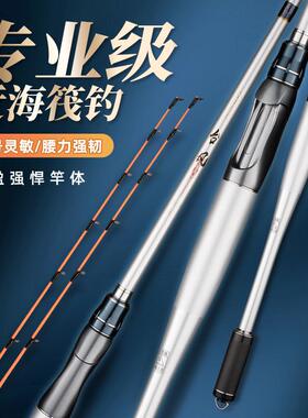 筏道台风1.8米海筏竿碳素近海钓船钓伐钓竿海筏轮竿排筏双竿梢AX