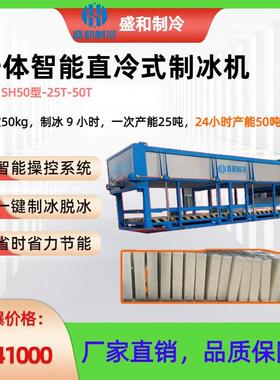 盛和制冰SH50型-25T-50T大型制冰机全自动直冷式块冰机大功率
