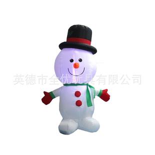 圣诞气模圣人诞节日雪人气公仔充膜庭院灯光269大雪装 饰品摆件