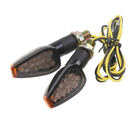 适用E-mark摩托车14LED小红帽转向灯 LED转向灯信号灯指示灯配件