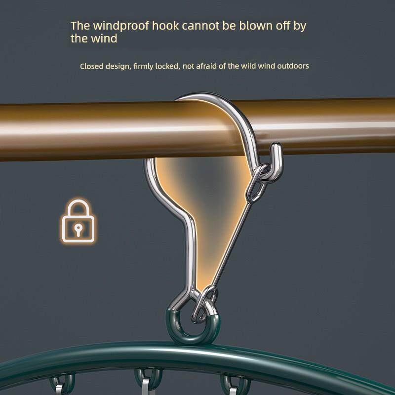 Laundry Socks Drying Rack With 10 Clips Clothes Bras Hanger