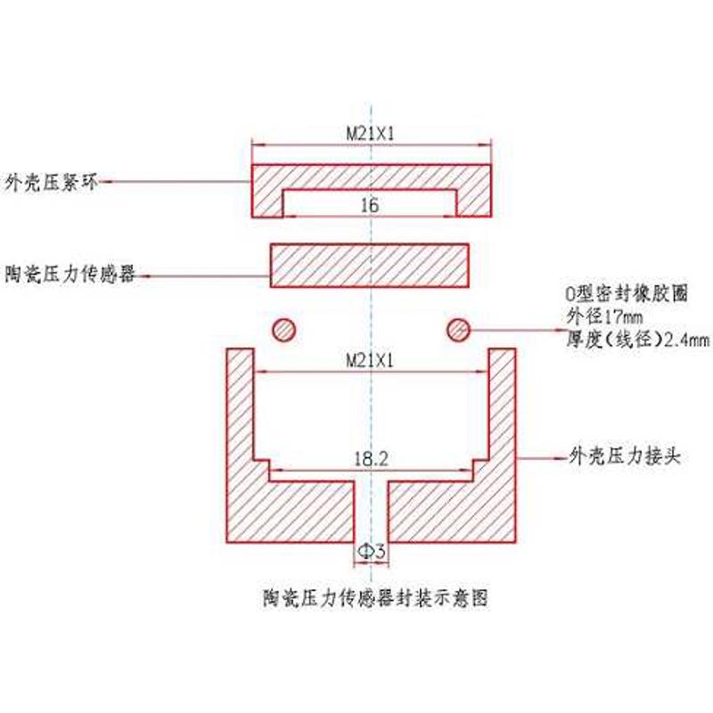 供应数字压力表用的陶瓷压力传感器*