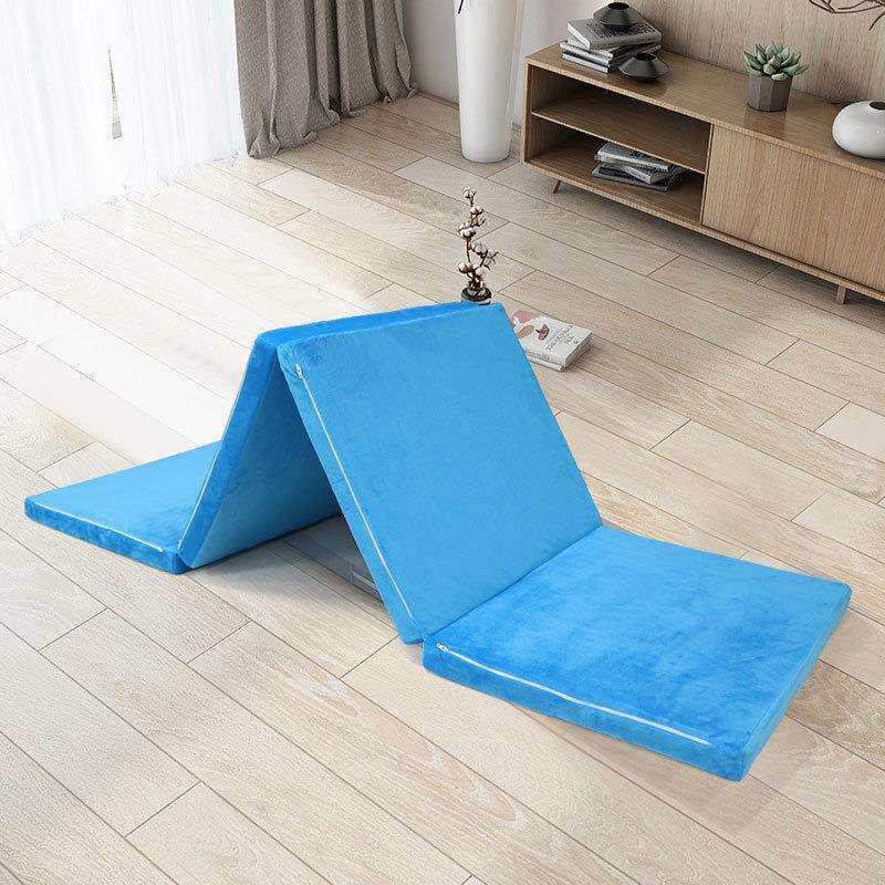 跨境四折折叠床垫榻榻米飘窗垫办公室午休单人午休垫地铺海绵睡垫