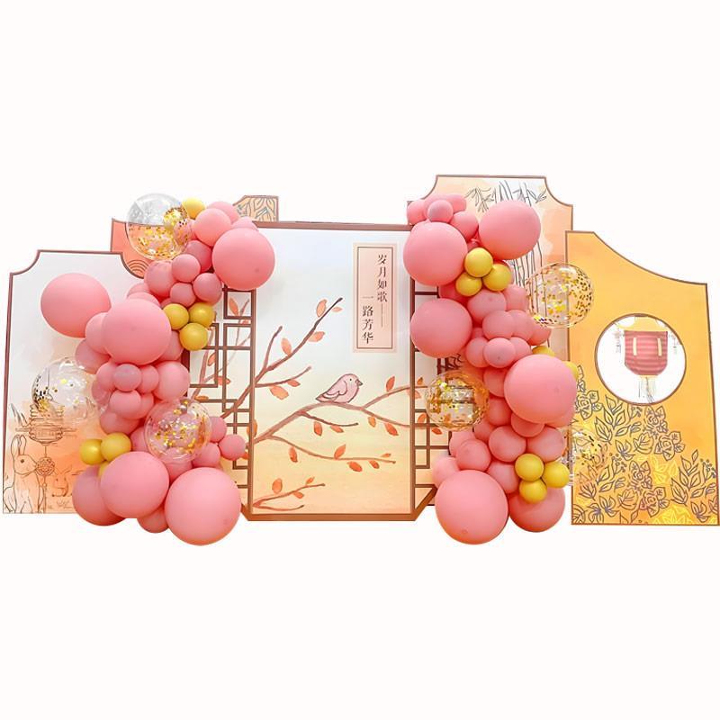 光荣退休宴欢送纪念日布置装饰气荣休球场景装饰kt展板背景墙定制