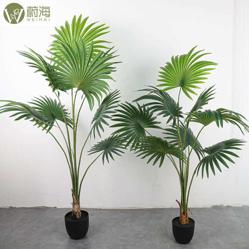 现货仿真盆栽蒲葵树散尾葵北欧风大型绿植凤尾葵仿真树落地装饰客
